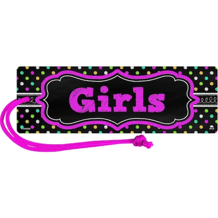 Teacher Created Resources Chalkboard Brights Magnetic Girls Pass, PK6 TCR77277